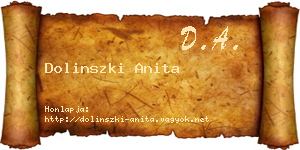 Dolinszki Anita névjegykártya